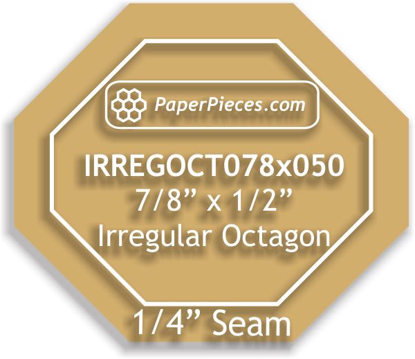 7/8" x 1/2" Irregular Octagon