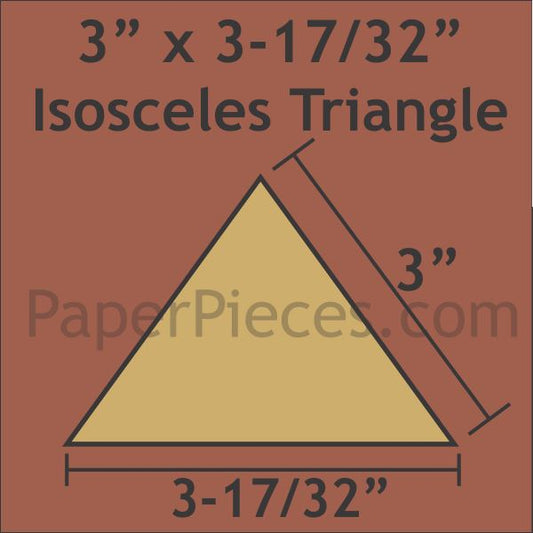 3" x 3-17/32" Isosceles Triangles