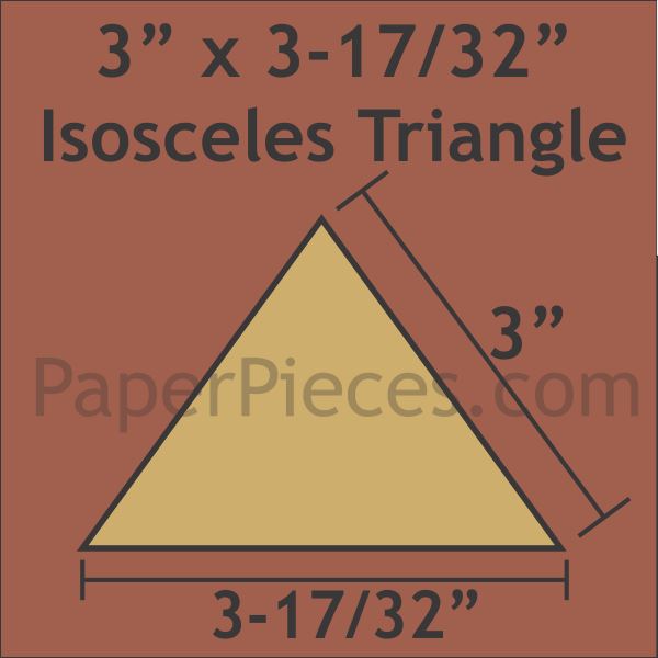 3" x 3-17/32" Isosceles Triangles