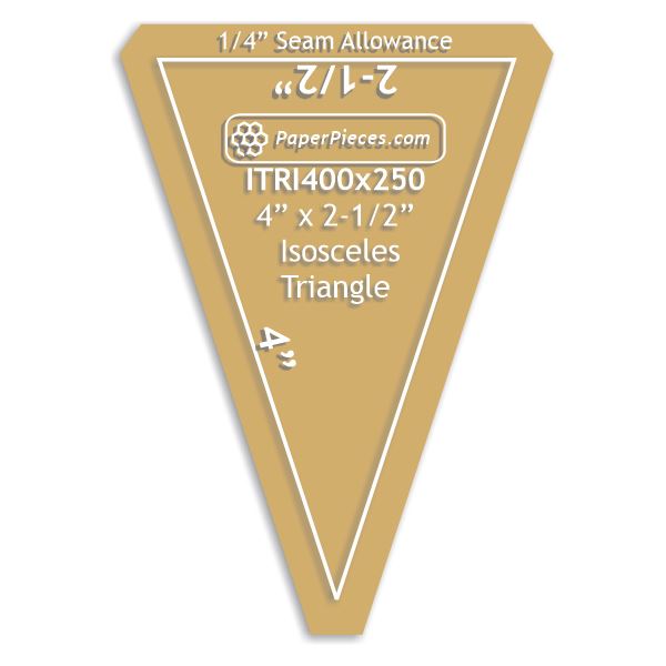4" x 2-1/2" Isosceles Triangle