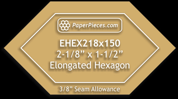 2-1/8" x 1-1/2" Elongated Hexagons