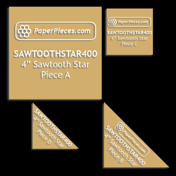 4" Sawtooth Star Block