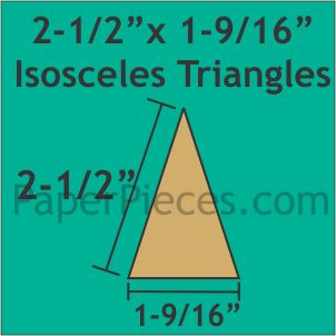 2-1/2" x 1-9/16" Isosceles Triangles