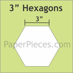 Hexagon 7 8 Inch - Acrylic Template - I Spy With 1 4 Inch Seam B19