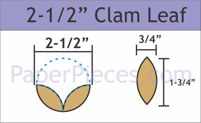 2-1/2" Clam Leaf
