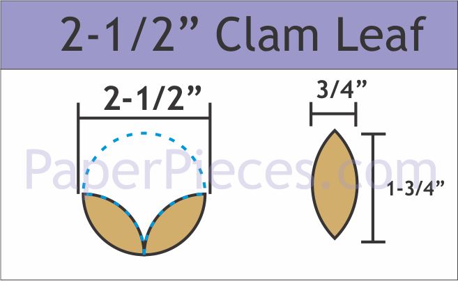 2-1/2" Clam Leaf