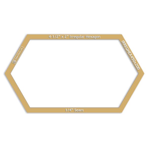 4-1/2" x 2" Irregular Hexagon