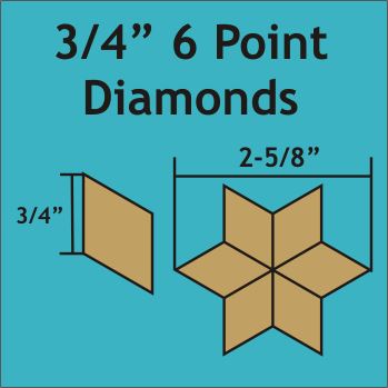 3/4" 6 Point-60 Degree Diamonds