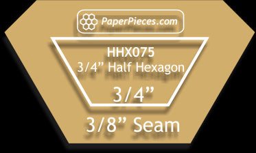 3/4" Half Hexagons