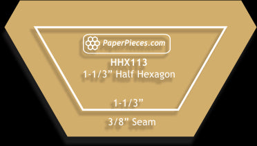 1-1/3" Half Hexagon