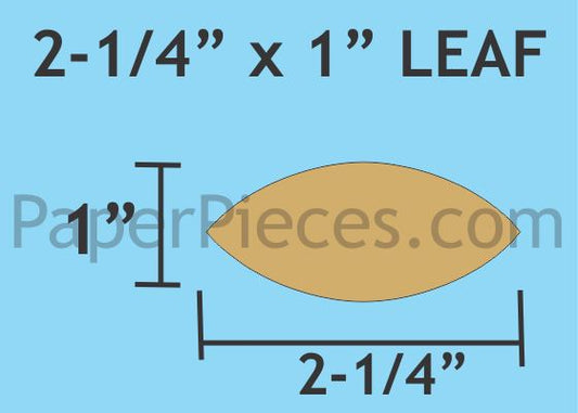 2-1/4" x 1" Leaf