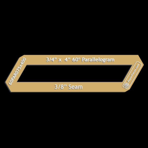 3/4" x 4" 60 Degree Parallelogram