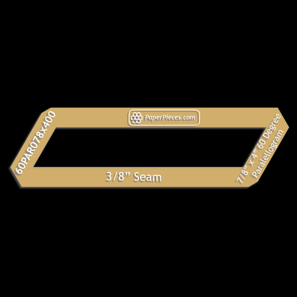 7/8" x 4" 60 Degree Paralellogram