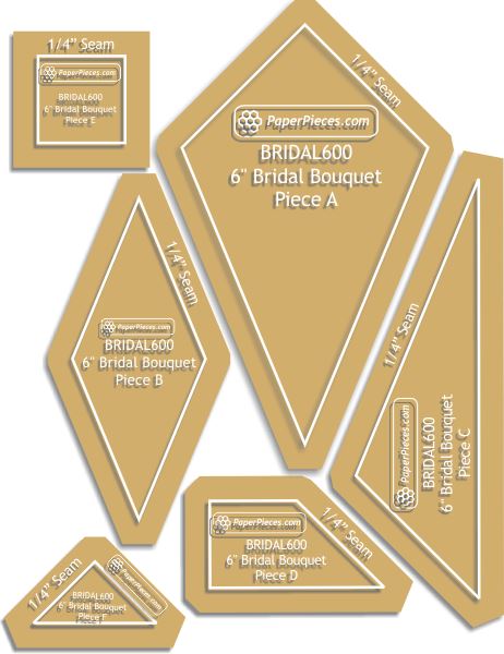 6" Bridal Bouquet Block