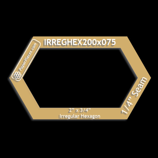 1-3/4" x 3/4" Irregular Hexagon