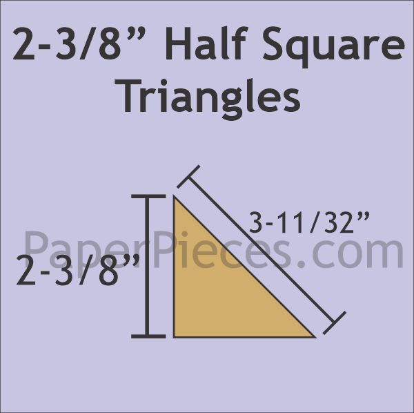 2-3/8" Half Square Triangles