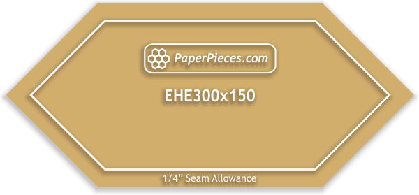 3" x 1-1/2"" Elongated Hexagons