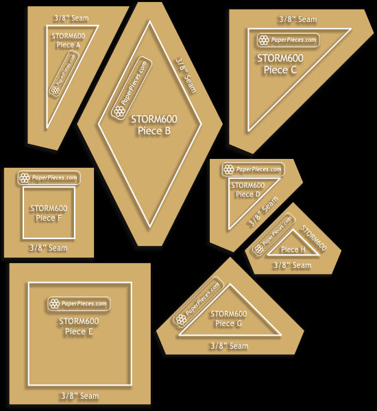 6" Storm at Sea Blocks