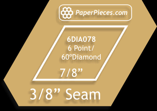 7/8" 6 Point-60 Degree Diamonds