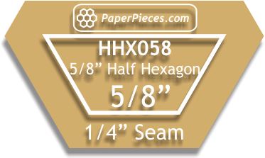 5/8" Half Hexagons