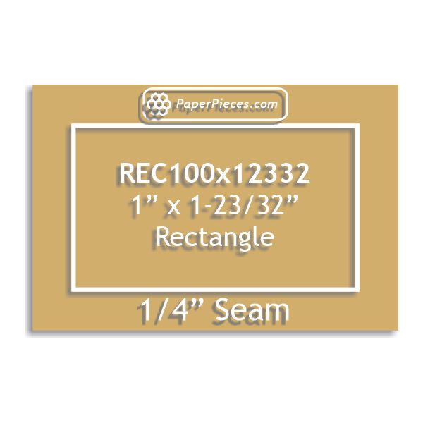 1" x 1-23/32" Rectangle