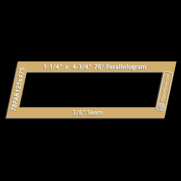 1-1/4" x 4-3/4" 78 Degree Parallelogram