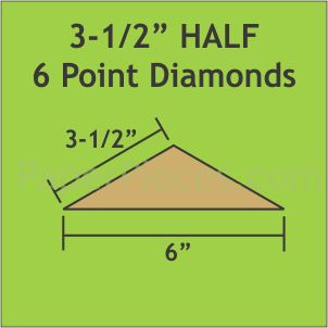 3-1/2" Half 6 Point Diamonds
