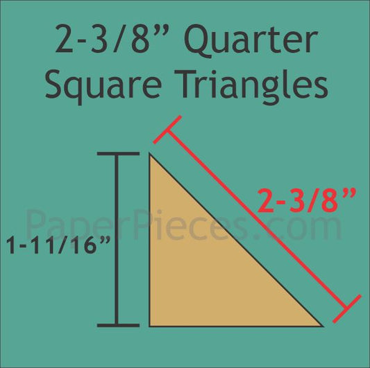 2-3/8" Quarter Square Triangles