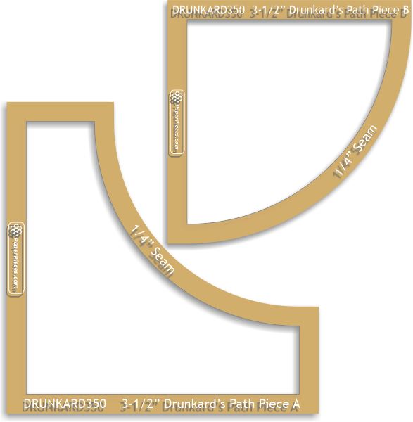 3-1/2" Drunkard's Path