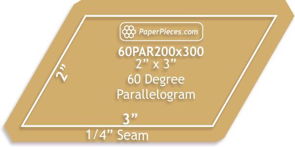 2" x 3" 60 Degree Parallelograms