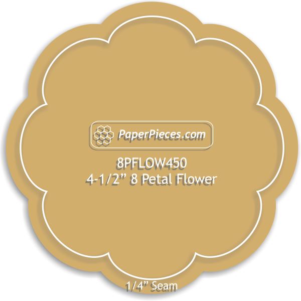 4-1/2" 8 Petal Flower