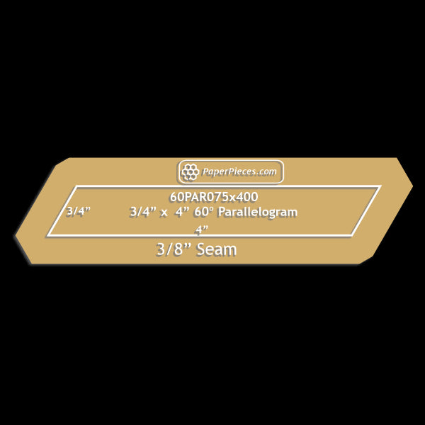 3/4" x 4" 60 Degree Parallelogram