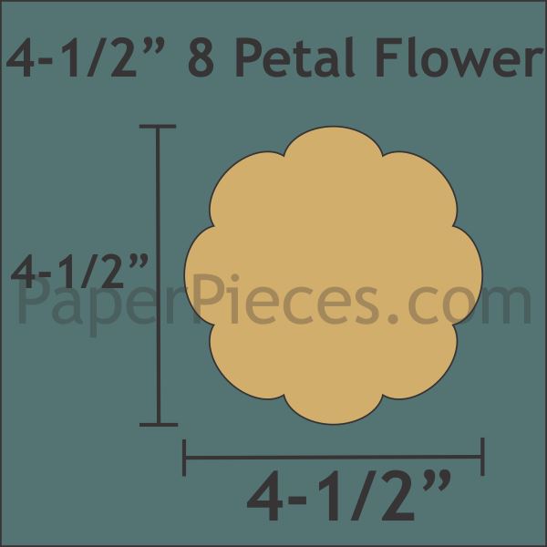 4-1/2" 8 Petal Flower