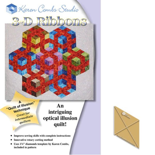 3-D Ribbons by Karen Combs with Karen Combs Small Studio Template