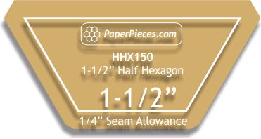 1-1/2" Half Hexagons