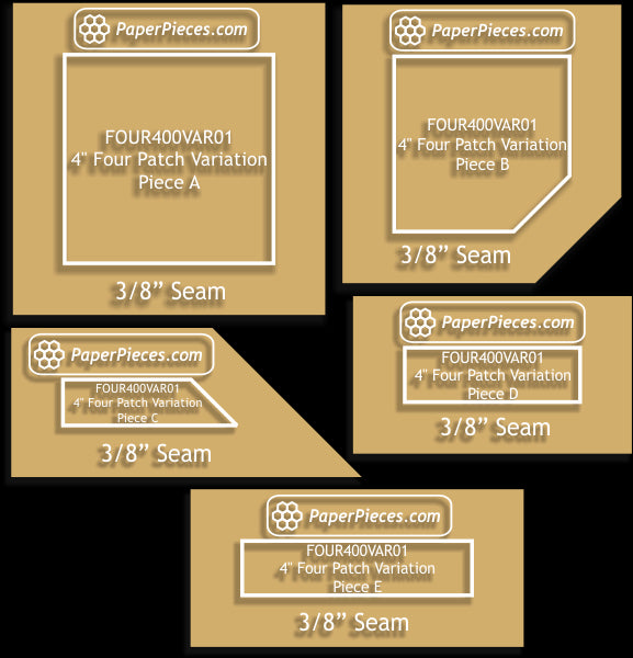 4" Four Patch Blocks Variation 01