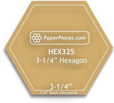 3-1/4" Hexagons