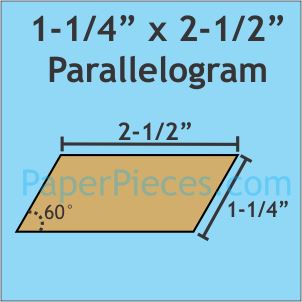 1-1/4" x 2-1/2" 60 Degree Parallelograms