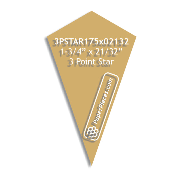 1-3/4" x 21/32" 3 Point Star