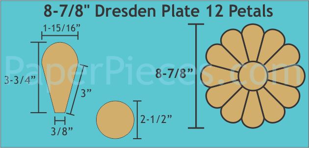 8-7/8" 12 Petal Dresden