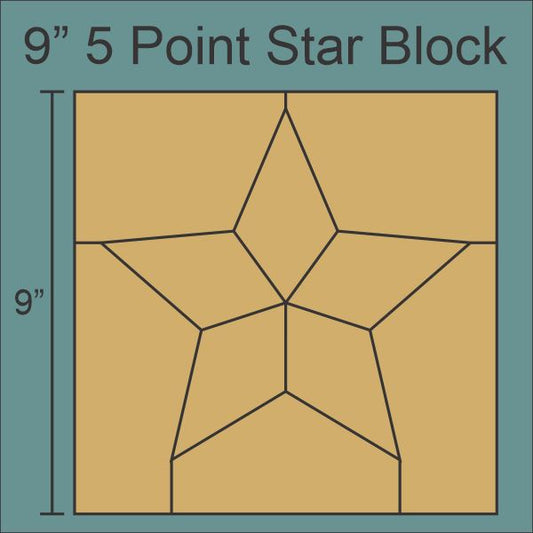 9" 5 Point Star Blocks