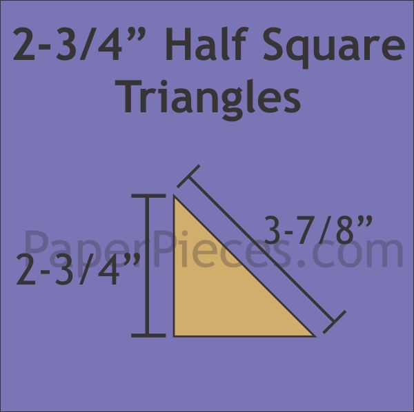 2-3/4" Half Square Triangles