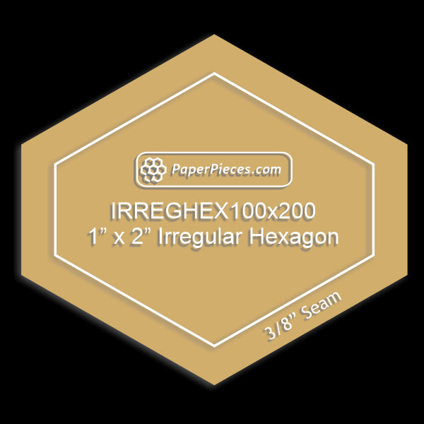 1" x 2" Irregular Hexagons