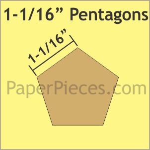 1-1/16" Pentagons