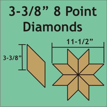 3-3/8" 8 Point Diamonds