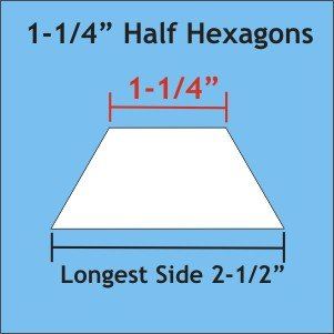 1-1/4" Half Hexagons