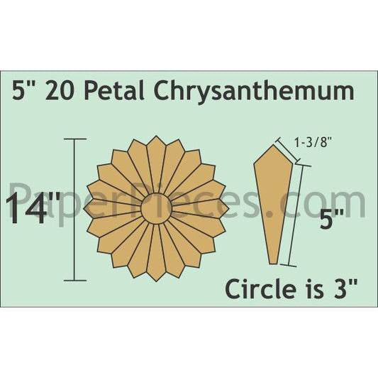 5" 20 Petal Chrysanthemum