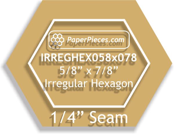 5/8" x 7/8" Irregular Hexagons