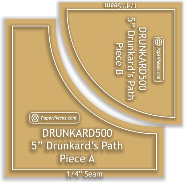 5" Drunkard's Path Block