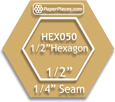 1/2" Hexagons